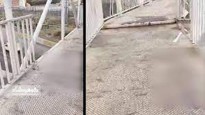 سرقت نرده‌های پل عابر پیاده در کرج