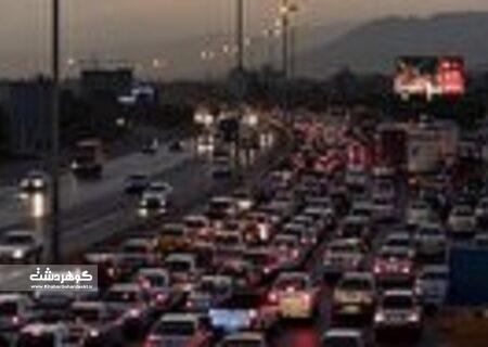 ترافیک سنگین در آزادراه تهران