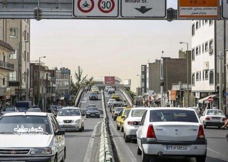 تردد با پلاک زوج در تهران روز یکشنبه ممنوع است
